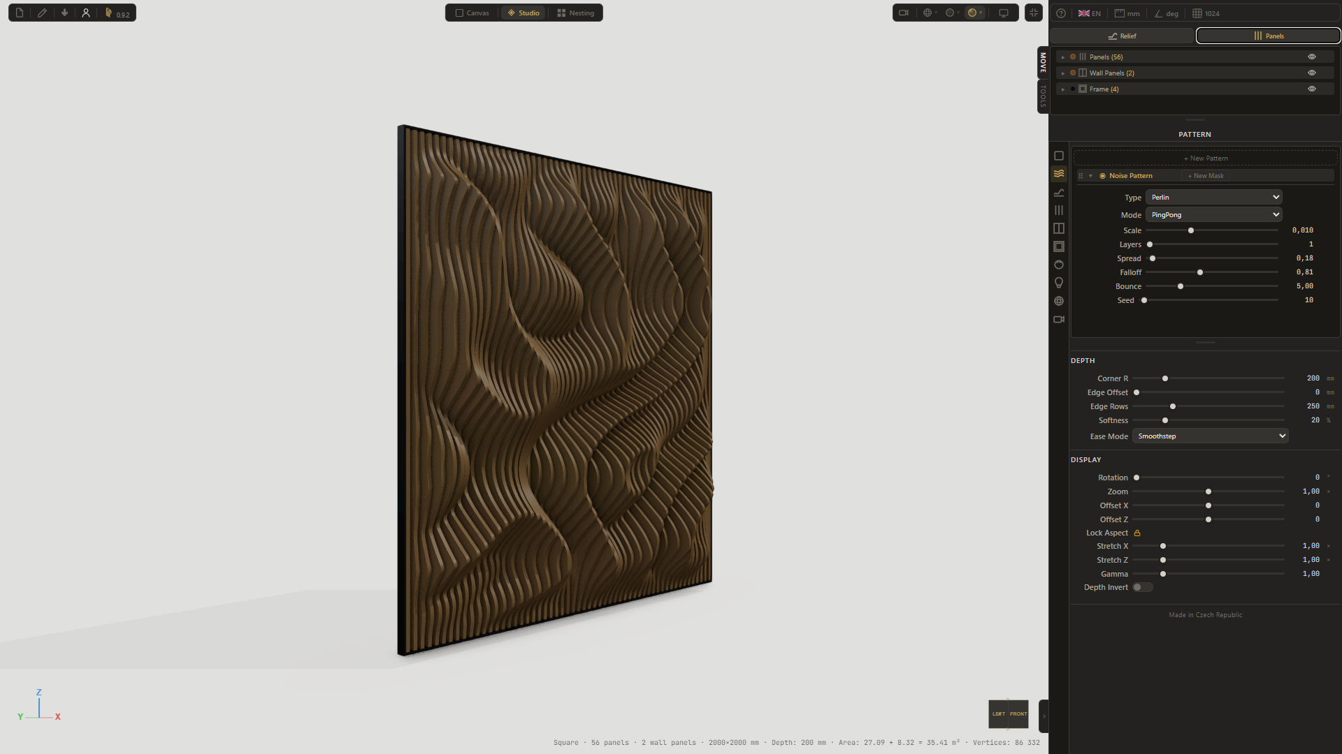 Panelario — parametric wall panel designer